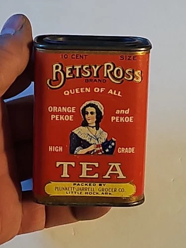 Vintage Betsy Ross Tea Spice Tin Cardstock