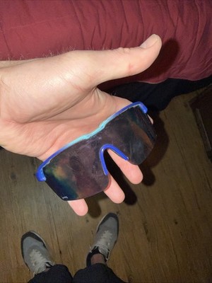 PUGS SUNGLASSES Mirror Lens, Plastic Frame Style# AM2 Blue With Red Speckles