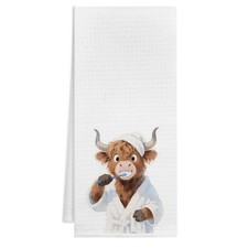 VIIJJUE Funny Cow Decorative Hand Towels for Bathroom, 16 x 24 inches, Cow-b