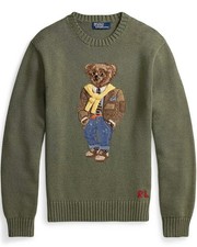 Polo Ralph Lauren Men's Preppy Bear Sweater Sold Out Size Large New 398