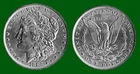 1883 O Morgan Silver Dollar With Obverse Damage Reverse Very-Fine-Extra Fine.
