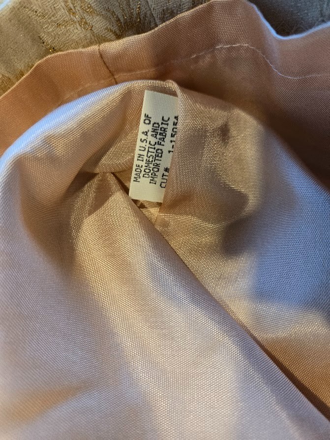 David Meister Cream & Gold Brocade Cocktail Dress - Womens size 6 NEW