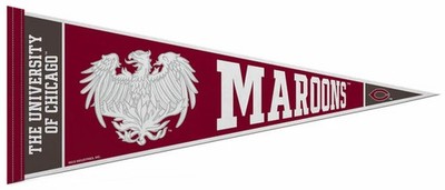 University of CHICAGO MAROONS Official NCAA Team 12x30 Premium Felt PENNANT