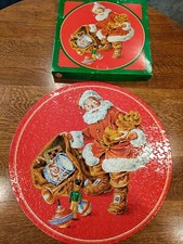 Vtg Jigsaw Puzzle MAGIC OF SANTA 500 Piece Round 20" Complete Jolly Christmas