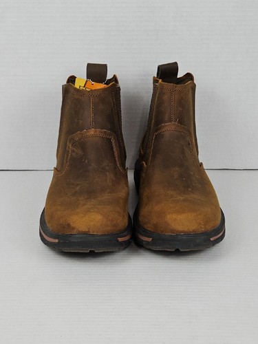 Stivali Chelsea Skechers Dorton 64263 in pelle marrone punta tonda da uomo taglia 10,5 - Foto 4 di 14