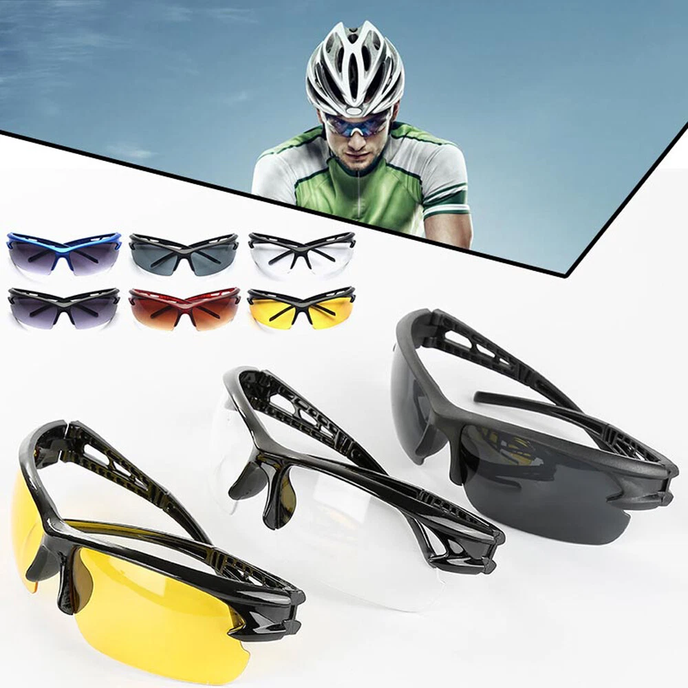 Anti-Shock Outdoor Sunglasses UV400 Running Biking Fishing Golf Sports  Glasses.