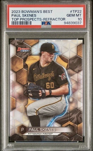 PSA 10 PAUL SKENES 2023 Bowman's Best REFRACTOR  GEM 💎 MINT  💎 R.O.Y.!!