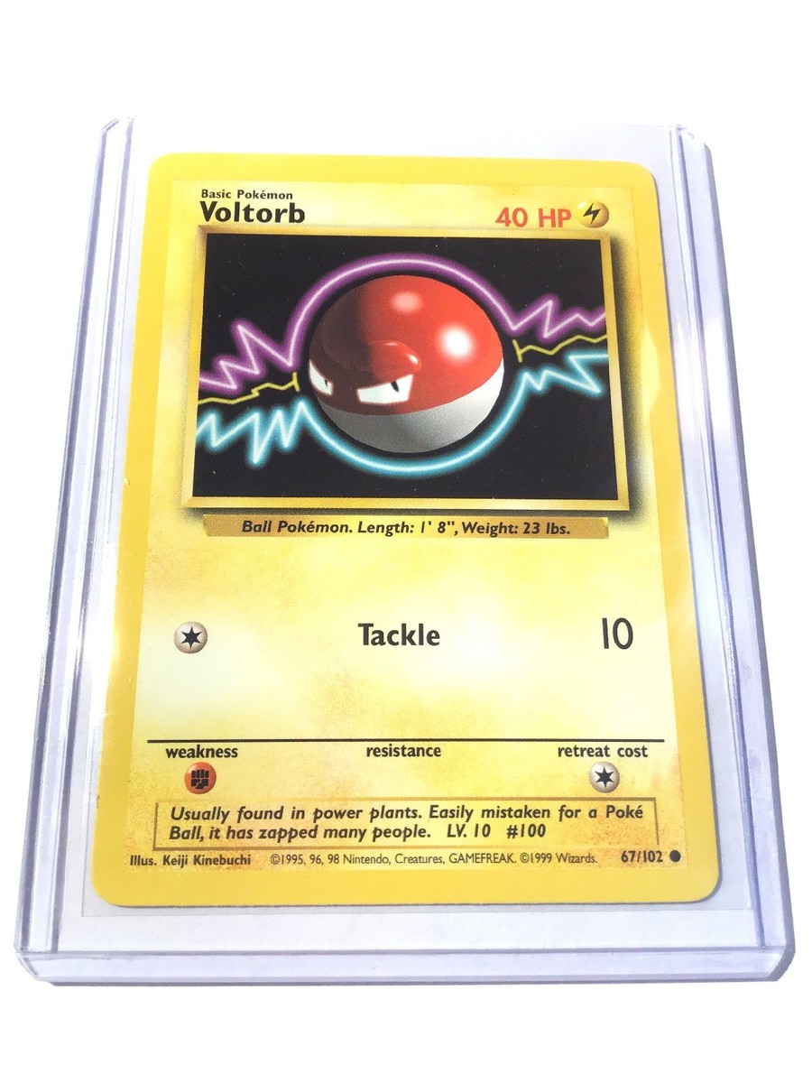 VOLTORB - Base Set - 67/102 - Common - Pokemon Card - Unlimited Edition - NM