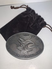 1986 NRA Belt Buckle Institute For Legislative Action DEFENDER Eagle PEWTER