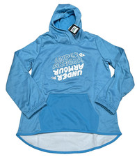 NEW Under Armour Fleece Logo Blue Hoodie Pullover Sweatshirt Youth Girls Large