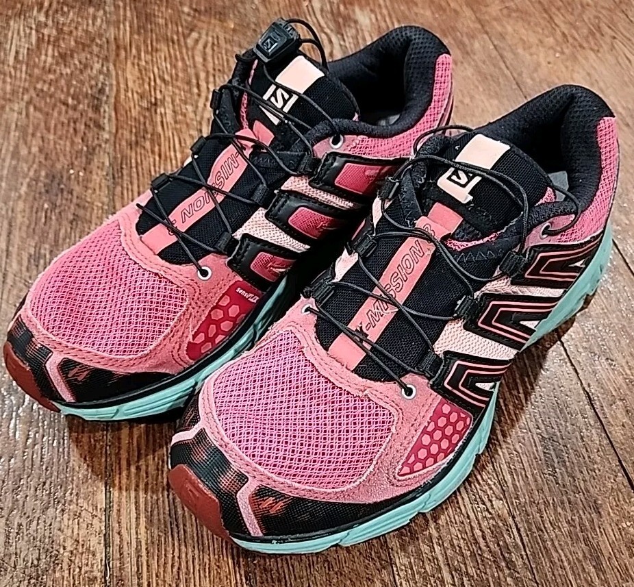 Scarpe da corsa passeggio Salomon X Mission 3 donna misura 7 5 rosa nero