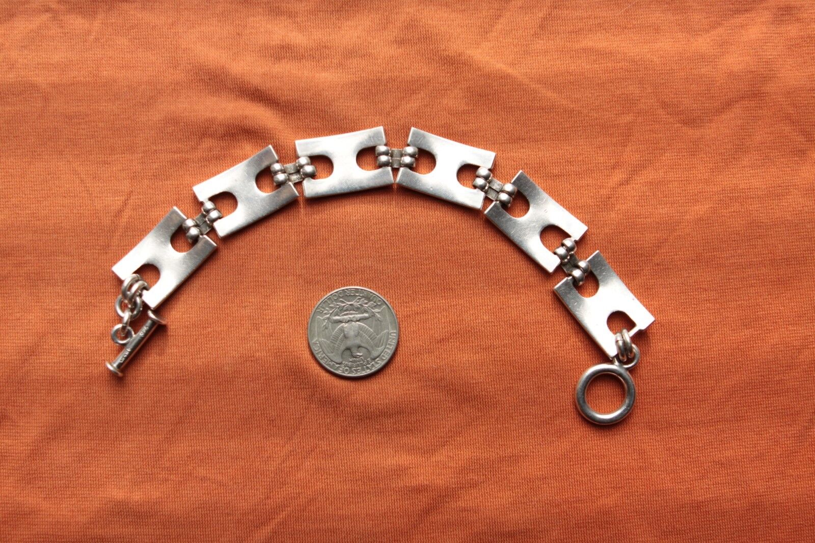 Vtg Sterling Silver Hand Made Mexico Bracelet 53.… - image 3