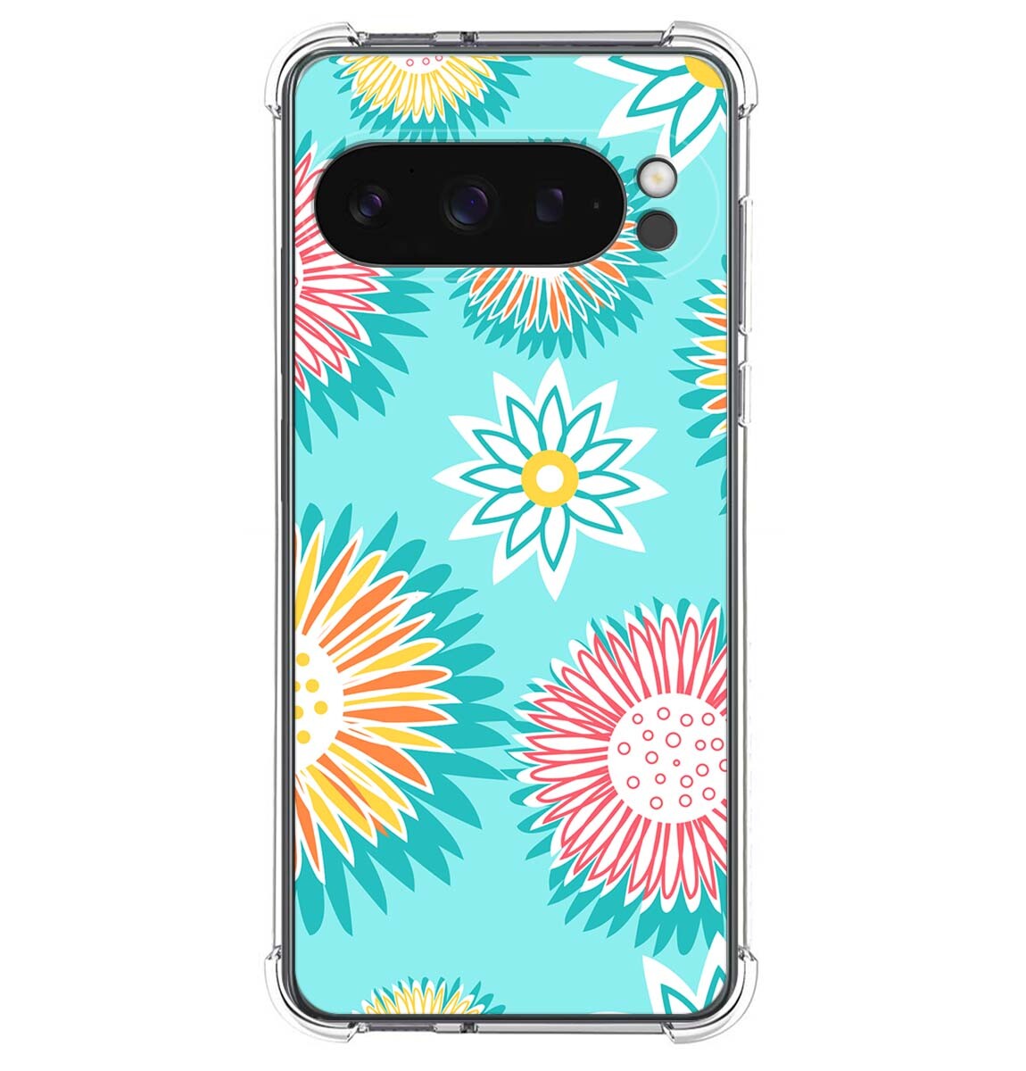 Cover Silicone Anti Colpi per Google Pixel 9 Pro XL 5g Disegno Fiori 05 Disegno