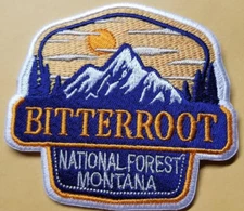 Bitterroot Montana National Forest Embroidered Patch approx 3.25x3.5"
