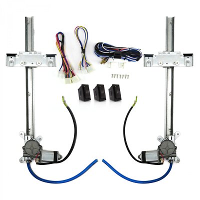 Flat Power Window Kit with 3 Switches AutoLoc AUTPW55033 custom truck street