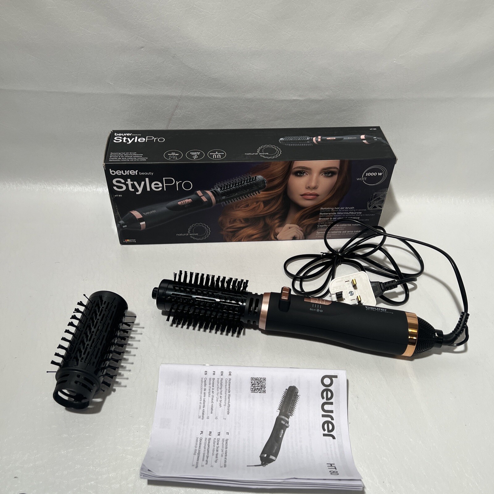 Beurer Hot Air Brush, Rotating, 1000W, HT80 (damaged retail box) eBay