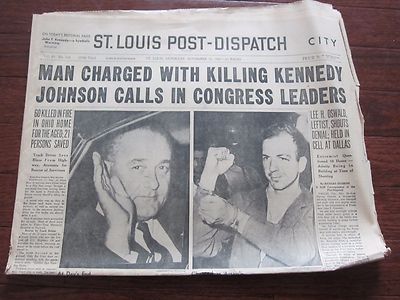 St Louis Post Dispatch Newspaper Kennedy Assassination Oswald Nov 23 24 1963