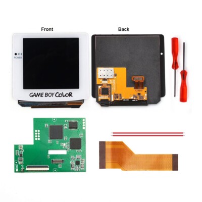 White Touch AMOLED OLED Laminated Screen For Game Boy Color + Customized Shell