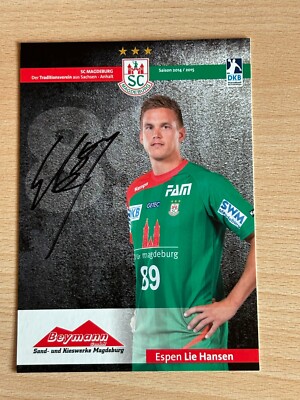 Espen Lie Hansen - SC Magdeburg - Autogrammkarte original signiert - #S15510