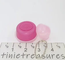Tupperware keychain smidget set in Light Pink Wonderlier Bowl Tinietreasures