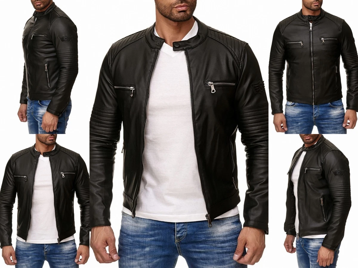 Leather men's jacket ebay top