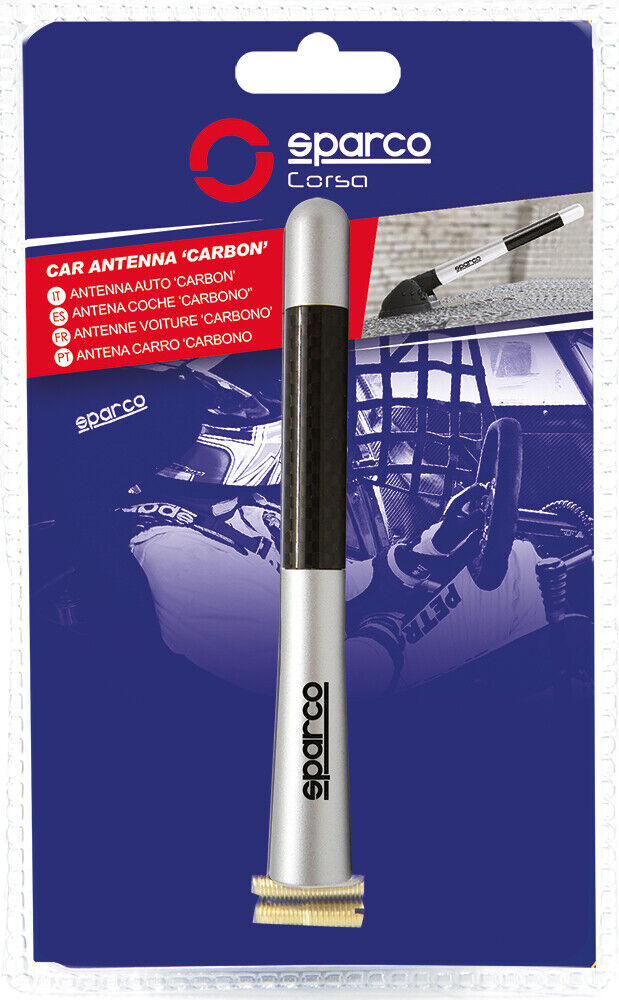 Antenna auto universale Sparco 12 cm grigio/carbonio audio radio tuning