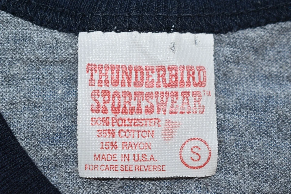 vtg 80s WEST POINT USMA RAYON TRI BLEND RINGER UNITED STATES MILITARY t-shirt S - Image 3 of 3