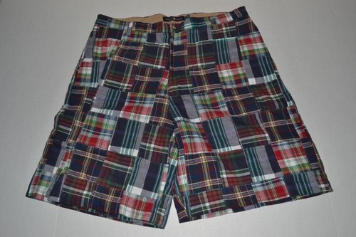 T HARRIS LONDON NAVY BLUE RED PLAID 