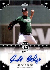 JEFF BELGE 2015 Leaf *PERFECT GAME*  Baseball Certified AUTOGRAPH RC