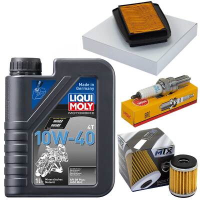 Set Wartung Öl 1L Luftfilter Ölfilter Zündkerze für Yamaha WR 125 R X 2009-2017