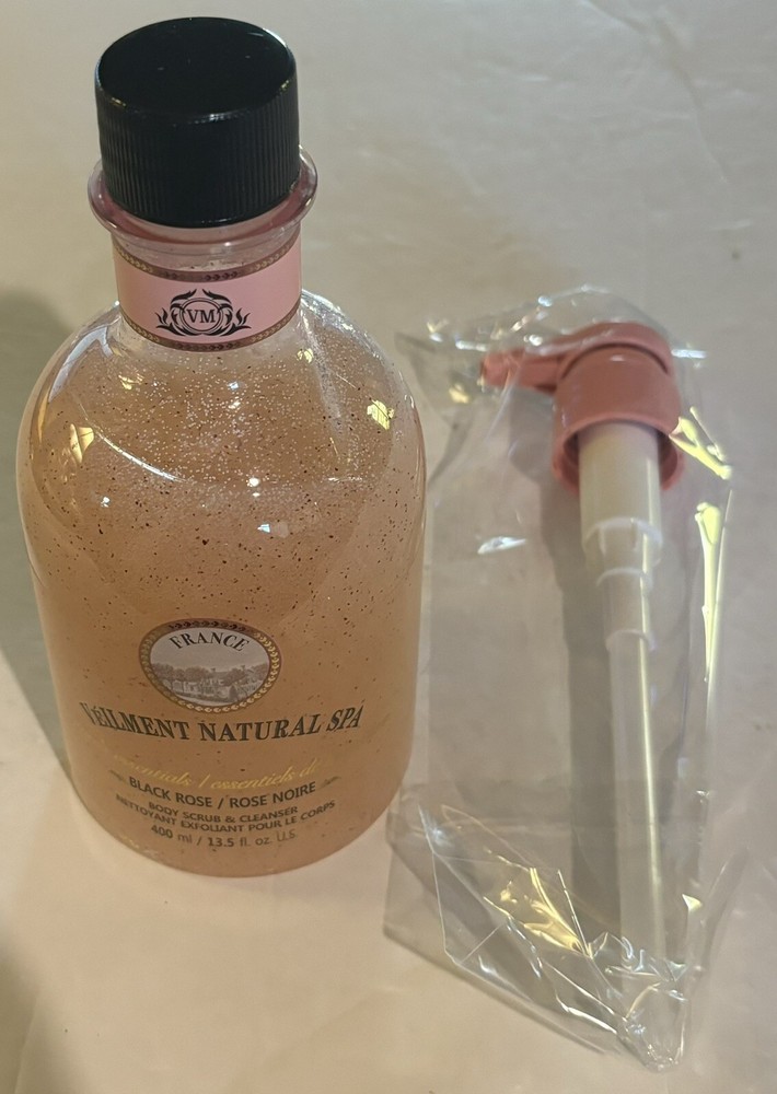 Veilment Natural Essential Avon 13.5 floz Black Rose Body Scrub & Cleanser New
