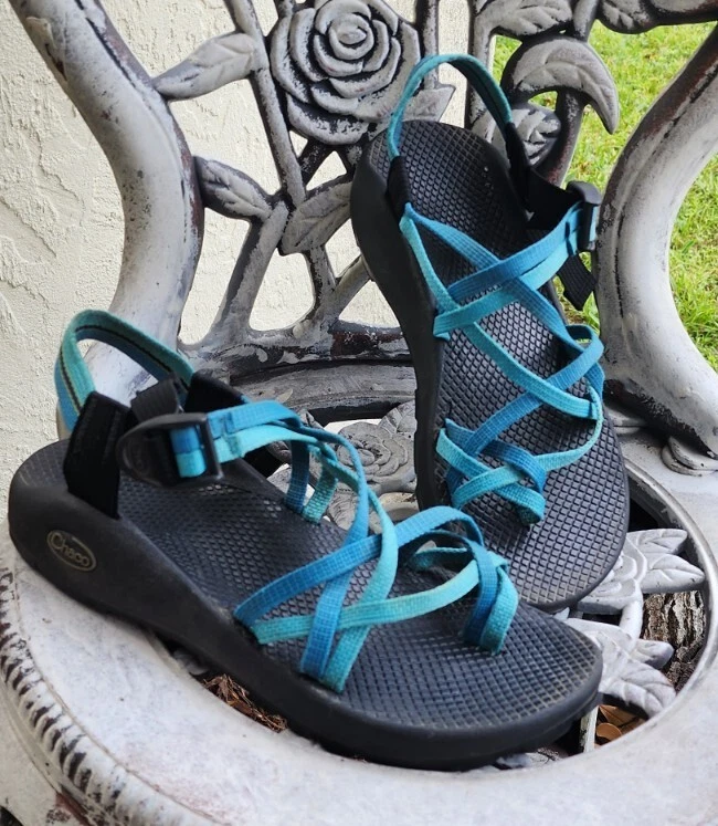 CHACO Women s Z Cloud X2 Strappy Sport Sandals Teal Size 9 eBay