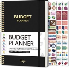 Budget Planner - Monthly Budget Book with Expense Tracker Notebook, Undated B...