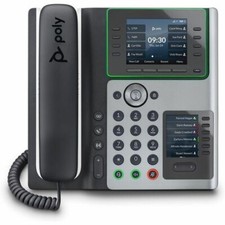 Poly Edge E450 IP Desk Phone with PoE Support   HD Audio, Modern Design-82M90AA