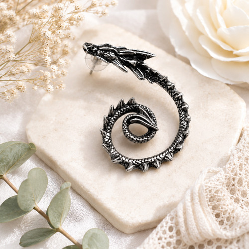 Alchemy Gothic Dragon’s Lure Ear Wrap Earring Pewter Gothic Fantasy 2018