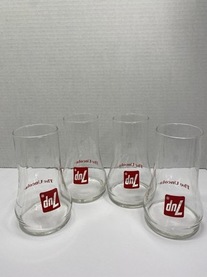 4 Vintage 1970 s The Uncola 7UP Upside Down Glass 7-UP Soda Pop Glasses