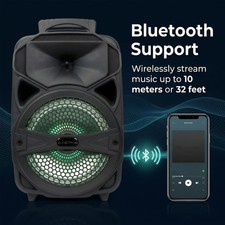 Portable Bluetooth Speaker Sub woofer Heavy Bass Sound System Party  Microphone