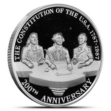 1987 12 oz Proof Mexican 200th Anniversary Casa De Moneda Platinum Round