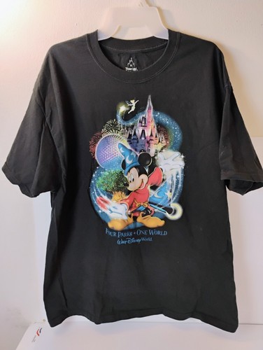 Walt Disney World Four Parks One World T-shirt Size XL - Picture 1 of 7