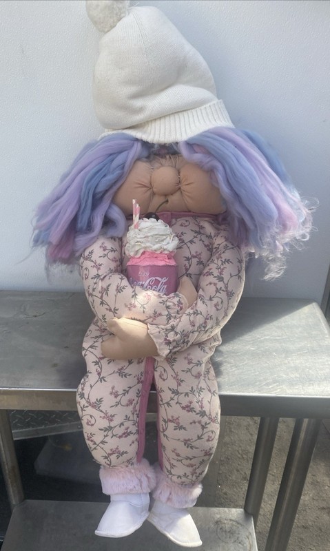 Handmade Doll Drinking Coca-Cola Sunday