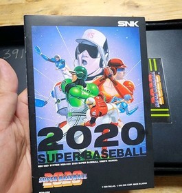 SNK Super Baseball 2020 Neo Geo w/ Manual Dog Tag 1991 US Seller AES USA Version