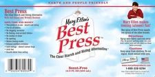 Mary Ellen's Best Press 16.9oz Clear Starch Alternative - Scent-Free NO SPRAYER