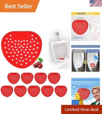 Efficient 10 Pack Cherry Urinal Screens - 30-Day Odor Control  Splash Guard