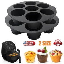 Air Fryer Muffin Pan 7 Cups Silicone Muffin P...