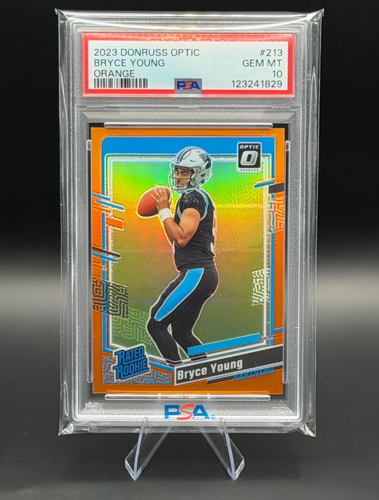 2023 Donruss Optic Bryce Young Orange /249 PSA 10 GEM MT Rated Rookie RC #213