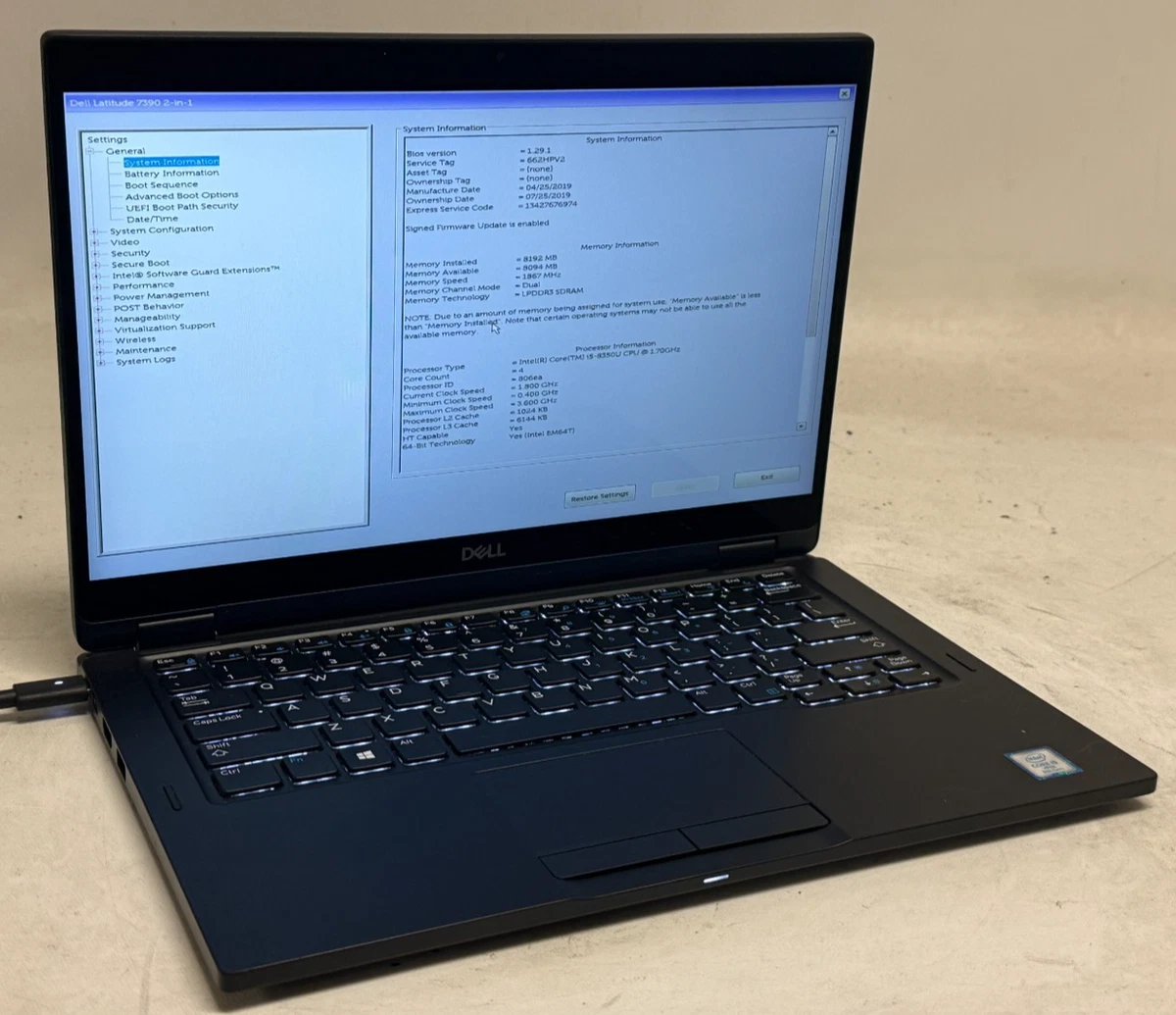 Dotykowy Dell Latitude 7390 i5-8350U 16GB 512GB SSD M.2 1920x1080 Klasa A- Windows 11 Home