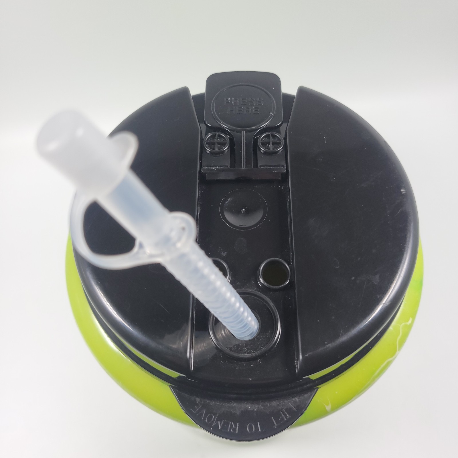 Betras USA Summer Fun Neon Green 52 oz Giant Refillable Travel Mug VTG 90s