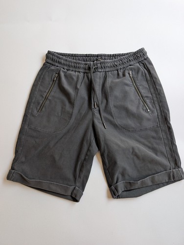 Athleta Farallon Damen Bermuda Shorts Off Gray Baumwolle Pull On Kordelzug 4