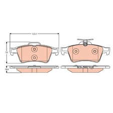 Satz Bremsbeläge Bremsklötze hinten für Ford C-MAX DM2 2 Focus DA DB 3 | 2383