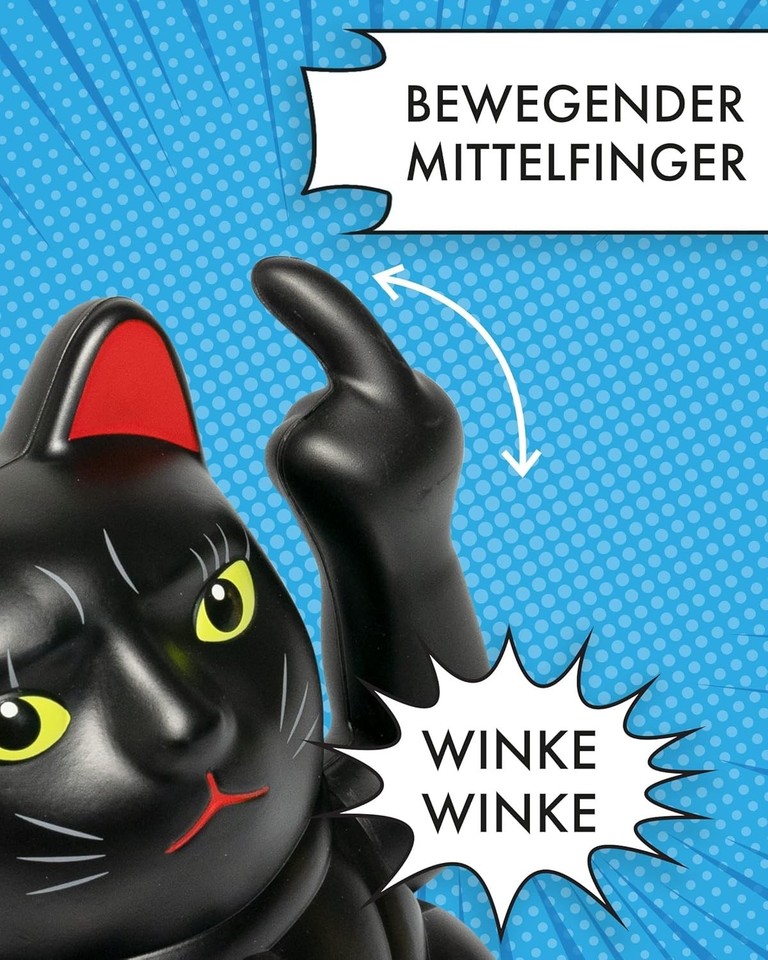 ANGRY CAT Winkekatze Lucky CAT Lustige Winkende Katze Japanische angry-cat-winkekatze-lucky-cat-lustige-winkende-katze-japanische